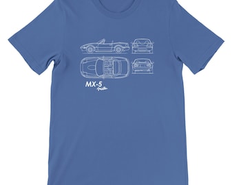 MX5 NA Mazda MX-5 Premium Unisex T-Shirt mit Rundhalsausschnitt | Bella + Leinwand 3001