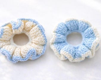 Handgemaakte gehaakte scrunchie: zacht en rekbaar haarelastiekje