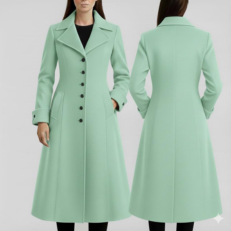 Long Mint Coat Etsy long-mint-coat-etsy