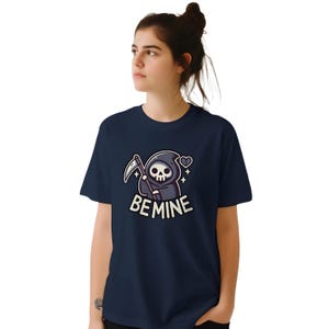 Valentine&#39;s Day Reaper Skull T-Shirt | Funny Death-Themed Shirt with Clever Sayings Tshirt | Soft Cotton Unisex Crewneck Gildan® 64000 Tee