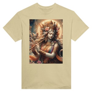 Goddess Tshirt Buddhist Buddhism Buddha Art Saraswati Lakshmi Tara Heavyweight Unisex Crewneck T-shirt Tee Tops Shirts