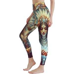 POCKET Earthtones Brown Spiral Tie Dye High Waist Leggings With ...