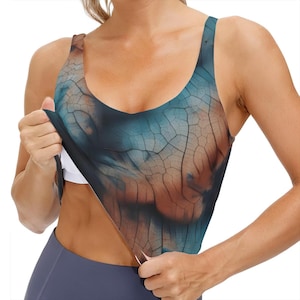 Tie Dye Yoga Sports Bra Fitness Lounge Wear Soft Stretchy Comfort Fit Tank Top Clothes Digital Design Middrif Shirt Workout Halter Top