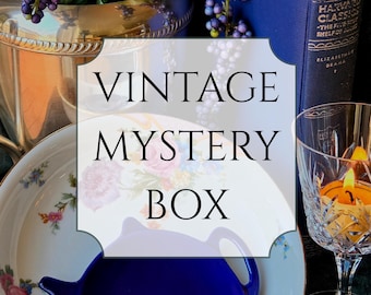Vintage Mystery Box | Curated Surprise Box | Nostalgic Gift Box | Thrifted Decor & Estate Sale Mystery Bundle
