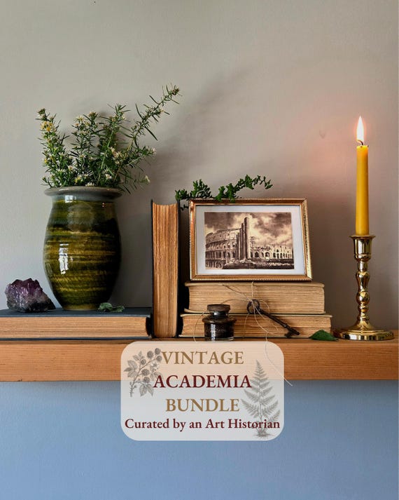 Curated Vintage Academia Bundle | Styled Study Room Decor
