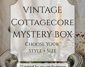Vintage Cottagecore Mystery Box | Curated Antique Finds Box | Thrifted Decor Bundle (Surprise Style)