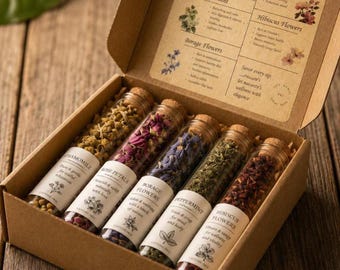 Loose Leaf Herbal Tea Sampler | 4 Wellness Blends Gift Set — Peppermint, Chamomile & More