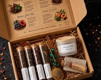 Chai Lover Gift Box with Loose Leaf Chai, Candle, Honey and Gold Infuser