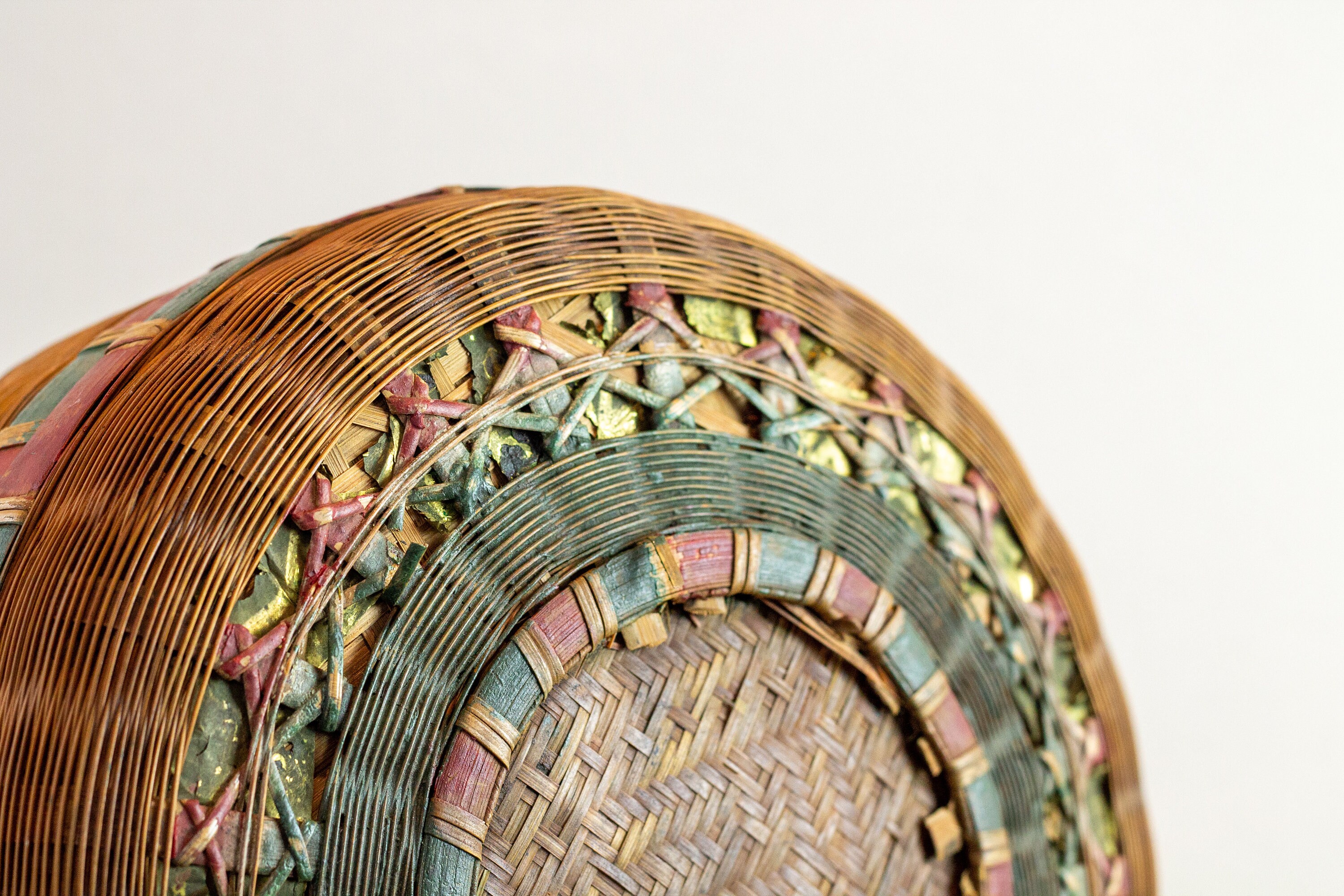 Cesta de mimbre vintage tejida a mano africana con tapa Etsy