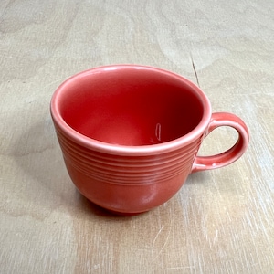 Fiestaware P86 Teacup in RETIRED Color Persimmon, Vintage Fiesta Ceramic Coffee Mug
