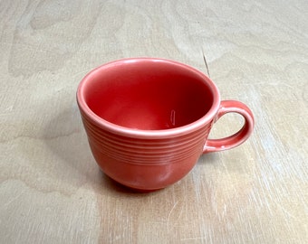 Fiestaware P86 Teacup in RETIRED Color Persimmon, Vintage Fiesta Ceramic Coffee Mug