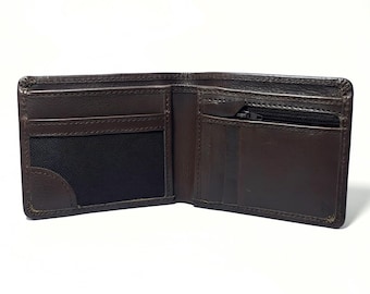Portafoglio in pelle fatto a mano, portafoglio in pelle naturale, portafoglio da uomo, portafoglio fatto a mano, portafoglio minimalista, portafoglio bifold, portafoglio in pelle regalo