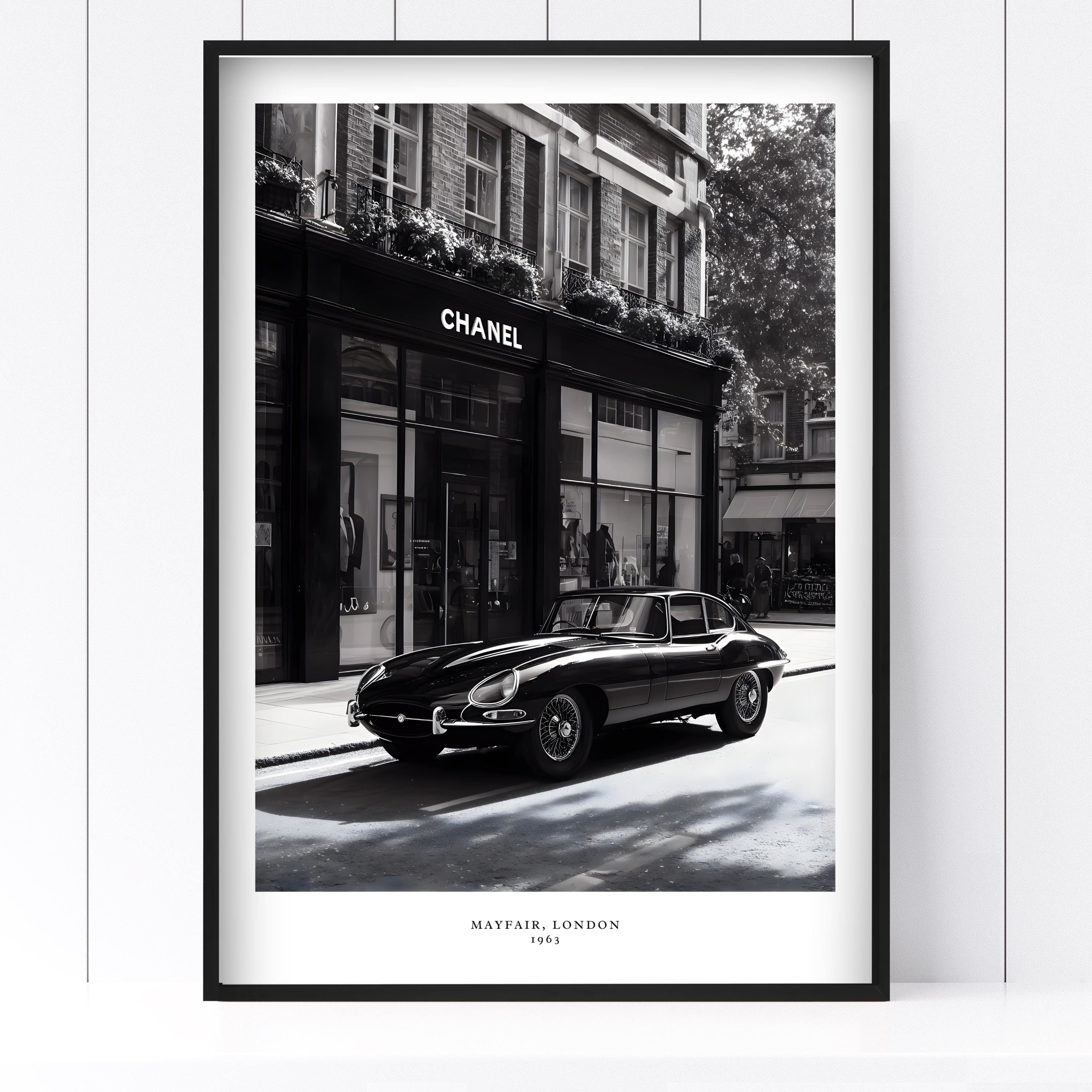 Framed Chic Luxury Black and White Chanel Photo | Wall Art