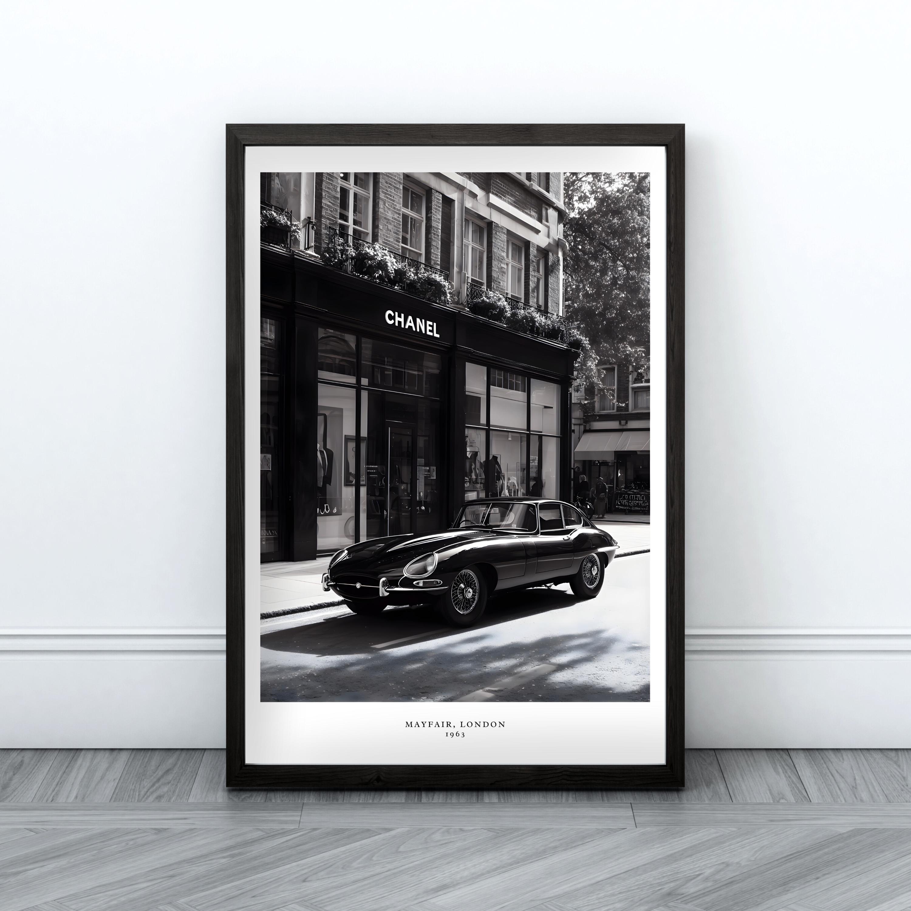 Framed Chic Luxury Black and White Chanel Photo | Wall Art