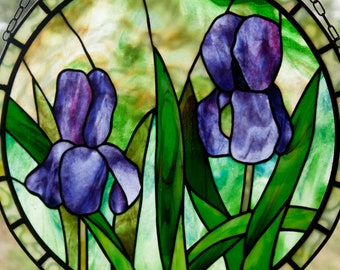 Bluebells 2 Stained Glass Pattern.© David Kennedy Designs.