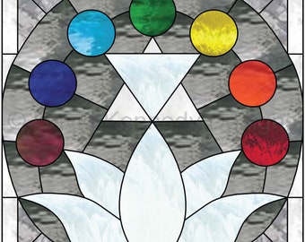Reiki Triangle Stained Glass Pattern.© David Kennedy Designs