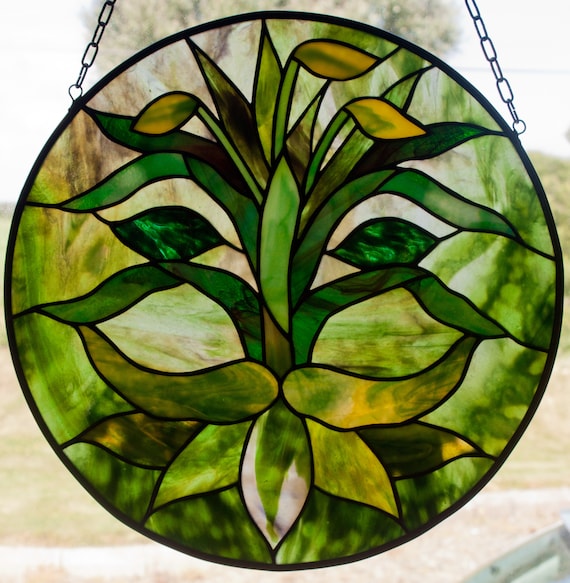 The Green Man Stained Glass Pattern C David Kennedy Designs Etsy Ireland