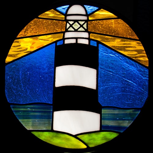 3匹のアメリカコガラ ヴィンテージ ステンドグラス 松ぼっくり 木の実 トロント il_fullxfull.6217474974_3id9.jpg