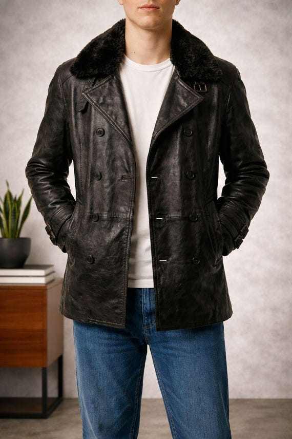 Leon Kennedy Resident Evil Leather Coat – Fur Collar Cosplay