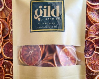 Dried Blood Orange Slices • Dehydrated Citrus Garnish for Cocktails, Tea & Decor 30+ slices