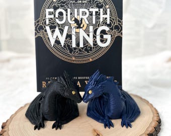 Twin Flame Dragon Bookends – 3D Printed Fantasy Decor