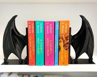 Bat Wing Bookends - Fantasy Book Holder Set - ACOTAR Inspired