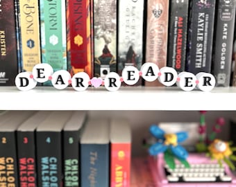 3D Printed - Friendship Bracelet Inspired Bookshelf Sign - Bookshelf Decor