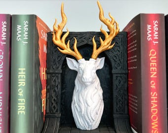 Antlers of Ember - Throne of Glass Inspired Stag Head - Fantasy Book Nook