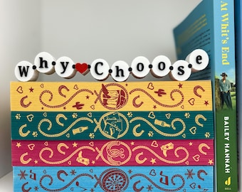 3D Printed - Friendship Bracelet Inspired Book Trope Sign - Bookshelf Decor
