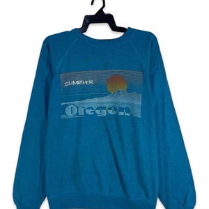 Vintage 80s oregon sunriver sweatshirt jumper pullover size XL