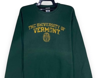 Sudadera vintage de los años 90 de la Universidad de Vermont, talla M