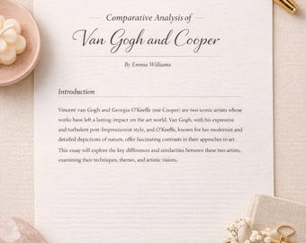 Afdrukbaar kunst- en muziekessay – Alice Cooper en Van Gogh – Soft Strength-collectie, pdf