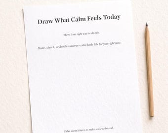 Kalme kunstprompt | Mindfulness-doodlepagina (digitale download)