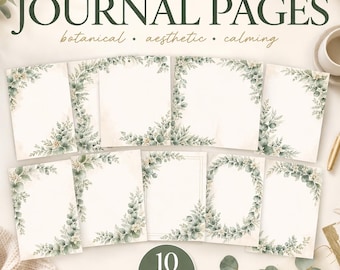 Druckbare Planer Vorlage • Minimale tägliche & wöchentliche Seiten • Journal Einlagen • Letter Size PDF • Sofortiger Download