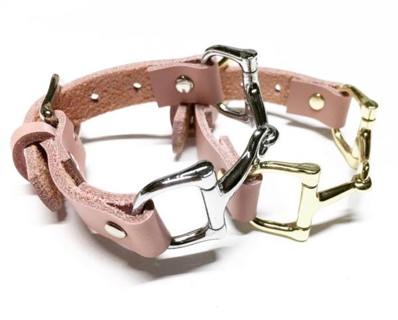 Soft Pink Equestrian Bracelet, Horse Bracelet, Silver Snaffle Bracelet, Snaffle Bit Bracelet, Gift For Her image 5