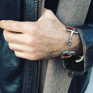Leather wrap bracelet Men -Leather bracelet - Mens Gift - Equestrian Bracelet - Boho Wrap Bracelet - Bohemian Jewelry