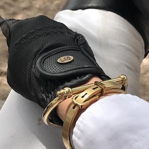 Roestvrijstaal Bangle, hoefijzer manchet, hippische stijl armband