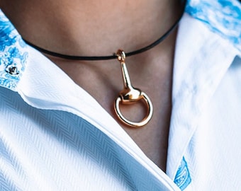 Equestrian Necklace, Stirrup Jewelry, Snaffle Necklace, English riding necklace, English stirrup jewelry, horse necklace
