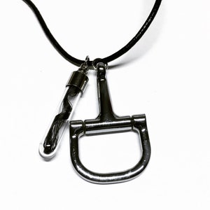 Horse Hair Keepsake and Snaffle or Stirrup Handmade Necklace