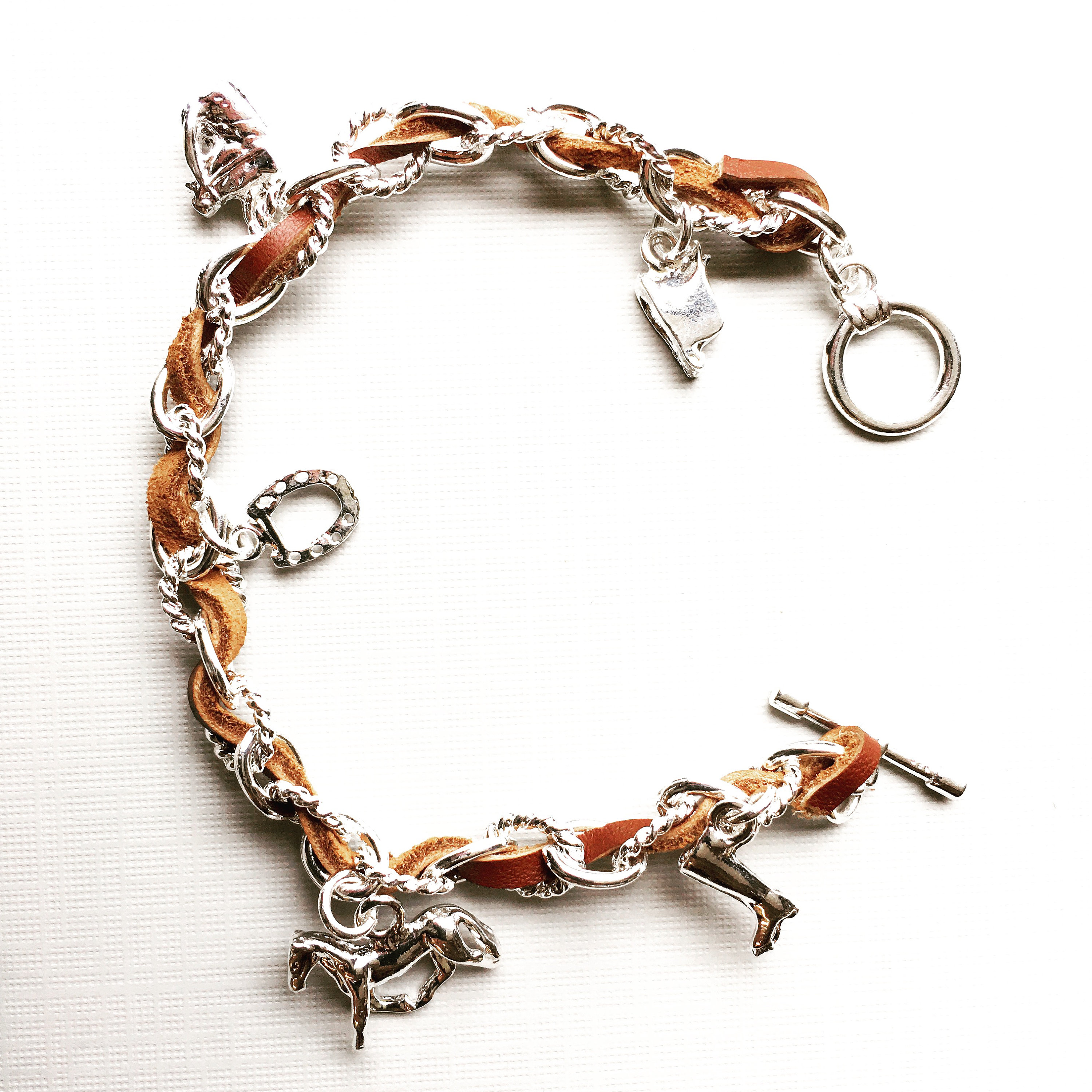 Horse Charm Bracelet Etsy