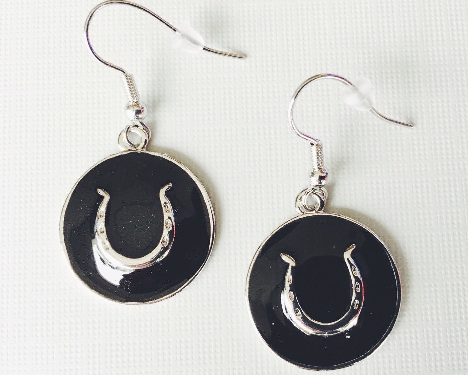 Earrings Horseshoe Equestrian Earrings Horese Earrings Etsy