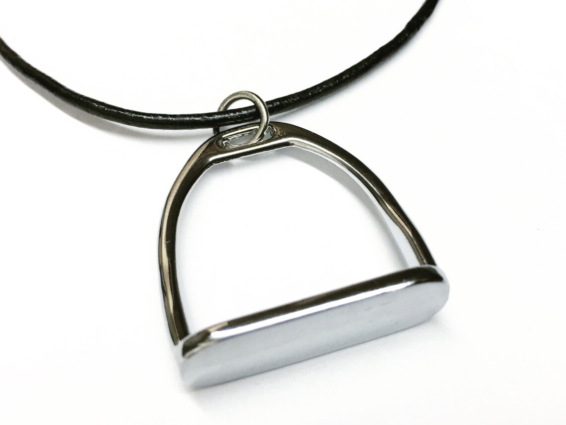 Horse Stirrup or Snaffle Necklace Genuine Leather Horses Etsy