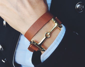 Equestrian leather wrap bracelet women - Mens equestrian leather bracelet - Unisex - Boho Multi Wrap Bracelet - Leather cuff