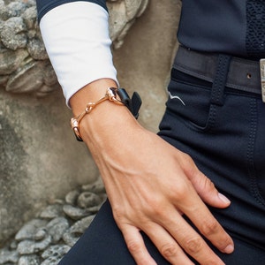 Bracelet de cheval en cuir fait main Snaffle Eggbutt Bit