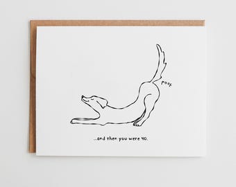 Funny Dog Birthday Card, Poof You Are 40, Custom Age Birthday Greeting, Aging Humor for Friend, Sarcastic Milestone Birthday Card #015