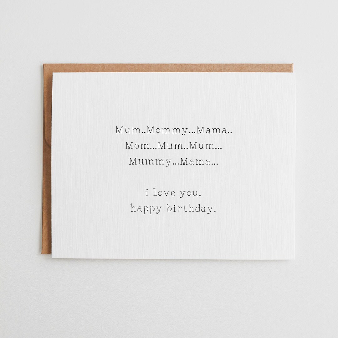 Funny Birthday Card for Mom, Mum Mommy Mama I Love You, Relatable ...