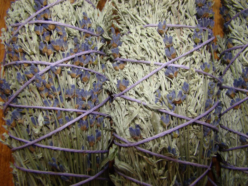 Smudge Bundle, Sage and Lavender , Cotton Twine, Smudge Stick SWEET image 9