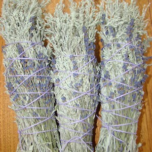 Smudge Bundle, Sage and Lavender , Cotton Twine, Smudge Stick SWEET image 10