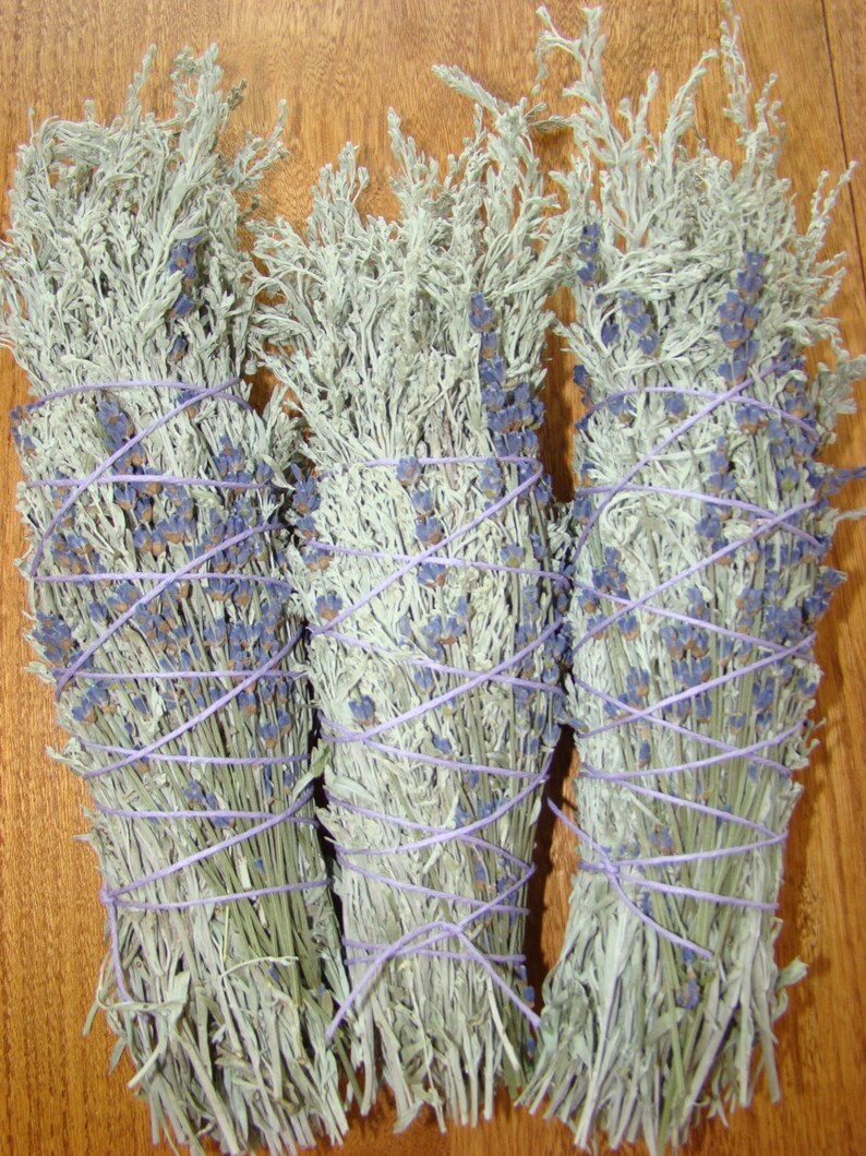 Smudge Bundle, Sage and Lavender , Cotton Twine, Smudge Stick SWEET image 10