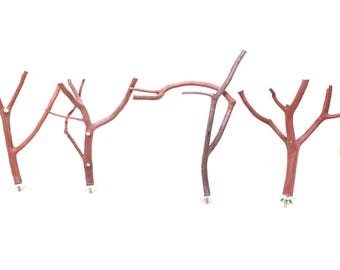 Manzanita Bird Perches All-Natural - Set of Four *  7" to 9" Long 1/2" to 1/8"